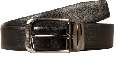 

Scharf Men Formal Black Genuine Leather Reversible Belt, Black 696