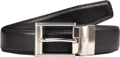 

Scharf Men Formal, Casual Black Artificial Leather Reversible Belt, Black 0827