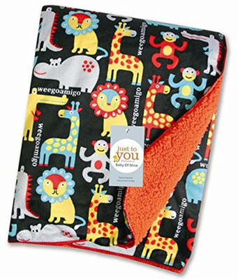 

Baby Bucket Printed  Blanket(Polyester, Navy Blue