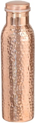 INDIAN CRAFTIO JOINTLESS-HAMMERED-BOTTLE 1000 ml Bottle(Pack of 1, Brown, Copper)