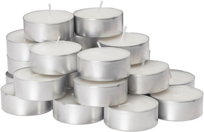 

Menzy Festive Cheer Smoke Free & Odourless 50 Tealights Candle(White, Pack of 50)