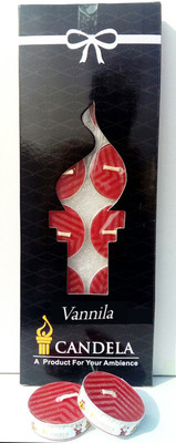 

Candela Vannila 12 Scented Candle Red Candle(Red, Pack of 12)