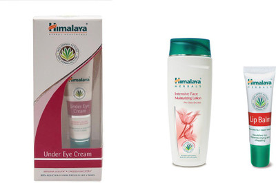 

Himalaya under eye cream, lip balm , intensive face moisturizing lotion(Set of 3)