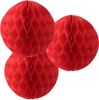 

Wonder Star Present reusable Honeycomb Party Decoration Balls – Red Color 10 Inches (Set Of 3)