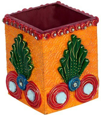 

sunvi 1 Compartments wooden pen stAND(Yellow)