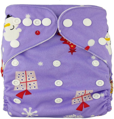 

Tiny Tots Tinytots Pocket Cloth Diaper - CHRISTMAS GIFT print with microfiber insert - M