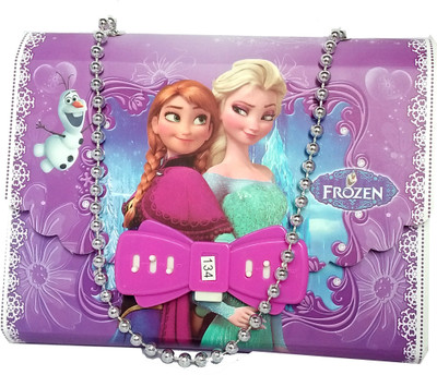 

TECHNOCHITRA Regular Diary(FROZEN DESIGN LOCK PATTERN SLING PURSE WITH DAIRY, Purple)