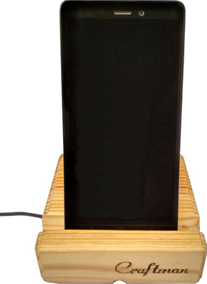 

craftman Wood Block Mobile Docking Station Dock(Yellow)