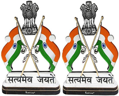

Kaxtang India Triangle Car Dashboard Flag Flag(Plastic)