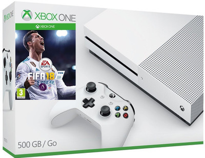 

Microsoft Xbox One S Console 500GB GB with Fifa 18(White)