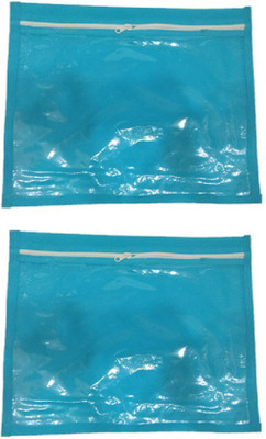 

Shreeji Decoration Cover Bag Plain 24 Pcs Saree Suit Dress Bedsheet Blue Packaging Plastic Zip(Blue)