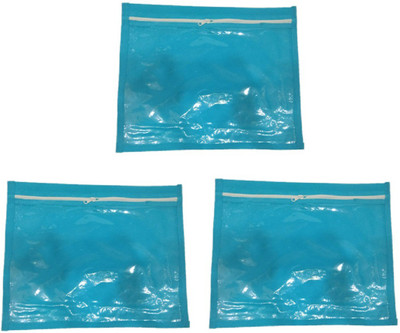 

Shreeji Decoration Cover Bag Plain 36 Pcs Saree Suit Dress Blue Packaging Plastic Zip(Blue)