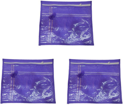 

Shreeji Decoration Cover Bag Plain 36 Pcs Purple Saree Suit Dress With Bow Packaging Plastic Zip(Purple)