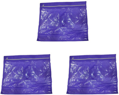 

Shreeji Decoration Cover Bag Plain 36 Pcs Suit Saree Dress Purple Packaging Plastic Zip(Purple)