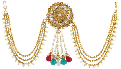 

Anuradha Art Jewellery Traditional Hair Brooch Hair Clip(Gold)