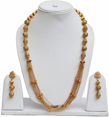 Lucky Jewellery Alloy Gold-plated Gold Jewellery Set(Pack of 1)