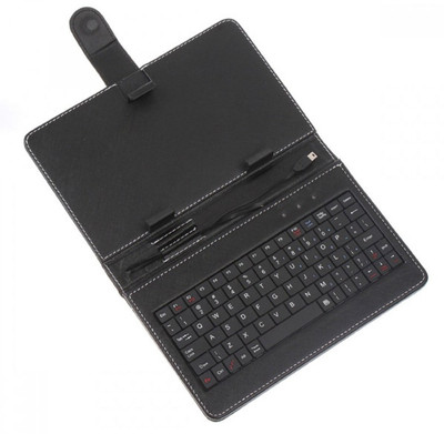 Shrih SH - 01353 Universal Leather Case Cover Stand Wired USB Tablet Keyboard(Black)