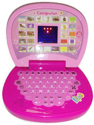 

UNIQUE TOYZ Educational Learning Kids Laptop, LED Display, with Music Learn Numbers and Alphabets(Pink)
