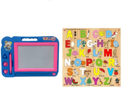 

Users DSS Grand Kids Magic Slate & English Aplhabet Images Duo Pack(Multicolor)