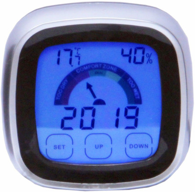 

balrama Hygrometer with Backlight and Touch Screen + Max Min Indoor Temperature & Humidity Display Meter with Time Function Magnetic Body with Pinless Digital Moisture Measurer(1 mm)