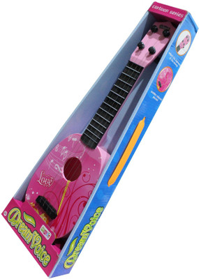 

Toyswala 16 Inch 4-String Acoustic Guitar Learning Kids Toy(Pink)