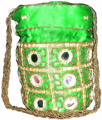 

Genpurs Parth Collection Stylish Green Silk Potli Potli(Green)