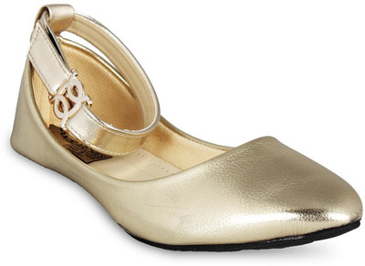 

KAWTRA Women Gold Flats