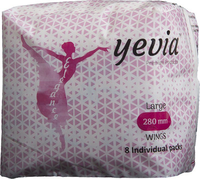 

Yevia Sanitary Napkin (Anion) All Day/Night Ex. Large (280mm/ 8pads) Sanitary Pad(Pack of 8)