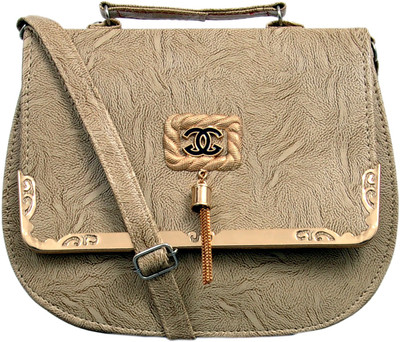 

Bizarre Vogue Women Casual Beige PU Sling Bag