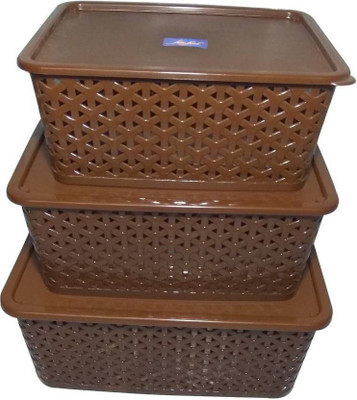 

Wud Kraft Storage Basket(Pack of 3)