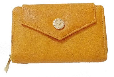 

kd collections Women Yellow Artificial Leather Wallet(7 Card Slots), Mustard