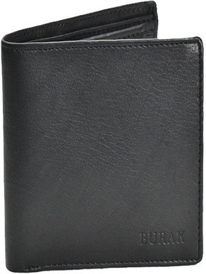 

BURAK Men Black Genuine Leather Wallet(7 Card Slots)
