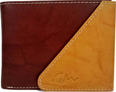 

Gentleman Boys Maroon, Tan Genuine Leather Wallet(6 Card Slots)