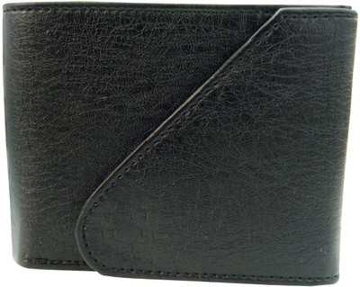 

ilw Men Black Genuine Leather Wallet(5 Card Slots)
