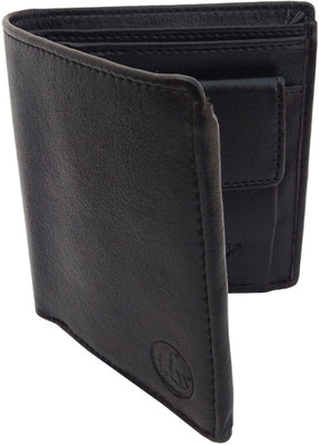 

ilw Men Black Genuine Leather Wallet(4 Card Slots)
