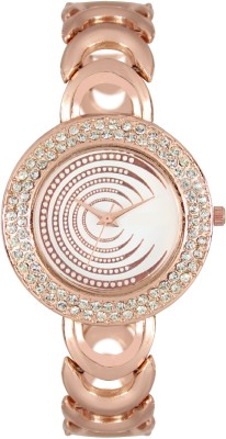 SVM New Fresh Arrival Rose Golden Studed Diamond Dial Watch - For Girls And Woman's Watch  - For Women   Watches  (SVM)