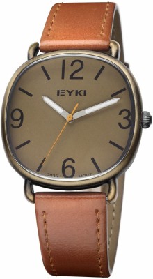 Eyki Coffee Leather Strap Watch  - For Men & Women   Watches  (EYKI)