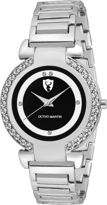 OCTIVO MARTIN OM-CH 2030 Black Studded Analog Watch  - For Women   Watches  (OCTIVO MARTIN)