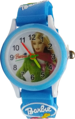 View Faas White Dial Kids Barbie Print (Light Blue) Watch  - For Girls Wrist Watches Price Online(Faas)