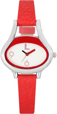 SVM New Fresh Arrival Red Leather Strap Stylish Dial Watch - For Girls And Woman Watch  - For Women   Watches  (SVM)