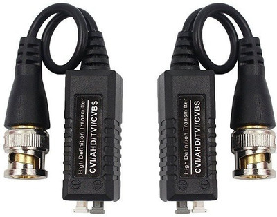 

Oxyura CCTV Camera BNC Male UTP CAT5 Video Balun Connector Wire Connector(Black, Pack of 1)