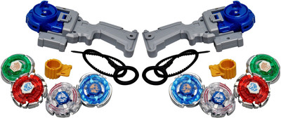 Assemble 4D 8 in 2 Beyblades Metal Fighter Fury with Metal Fight Ring and Handle Launcher(Multicolor) Assemble 4D 8 in 2 Beyblades Metal Fighter Fury with Metal Fight Ring and Handle Launcher(Multicolor)