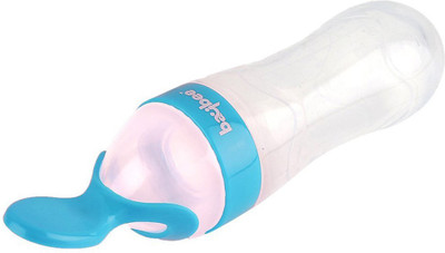 

Baybee Premium Silicone Squeeze Food Feeder with Measuring Spoon - 200 ml(Blue)