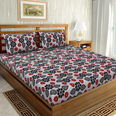 

Bombay Dyeing Cotton Double Printed Bedsheet(Pack of 1, Red)