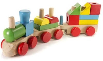 

Kalaplanet Wooden Block train(Multicolor)