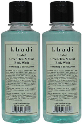 

Khadi Herbal Green Tea & Mint Body Wash(420 ml, Pack of 2)