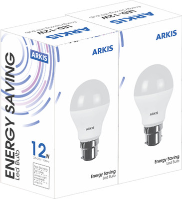 

ARKIS 12 W Round B22 LED Bulb(White, Pack of 2)