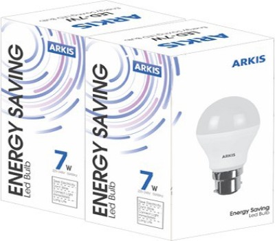 

ARKIS 7 W Round B22 LED Bulb(White, Pack of 2)