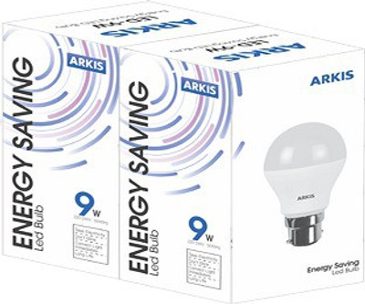 

ARKIS 9 W Round B22 LED Bulb(White, Pack of 2)