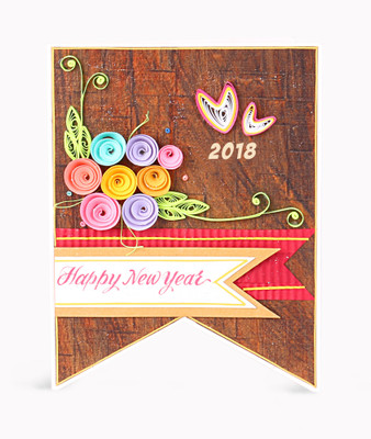 

Handcrafted Emotions New Year Greeting Card(Multicolor, Pack of 1)